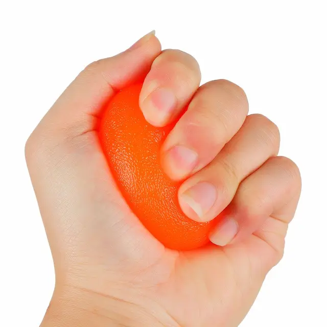 Silicone Ball Hand Grip Strength Trainer Adults Kids Wrist Rehab Therapy Stress Relief Finger Resistance Exercise Squeezer 2
