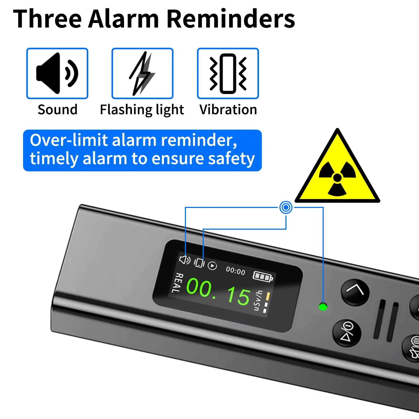 Y-M06 Portable Geiger Counter Nuclear Radiation Detector Personal Radiation Dosimeter X &gamma; &beta;-ray Rechargeable Detector