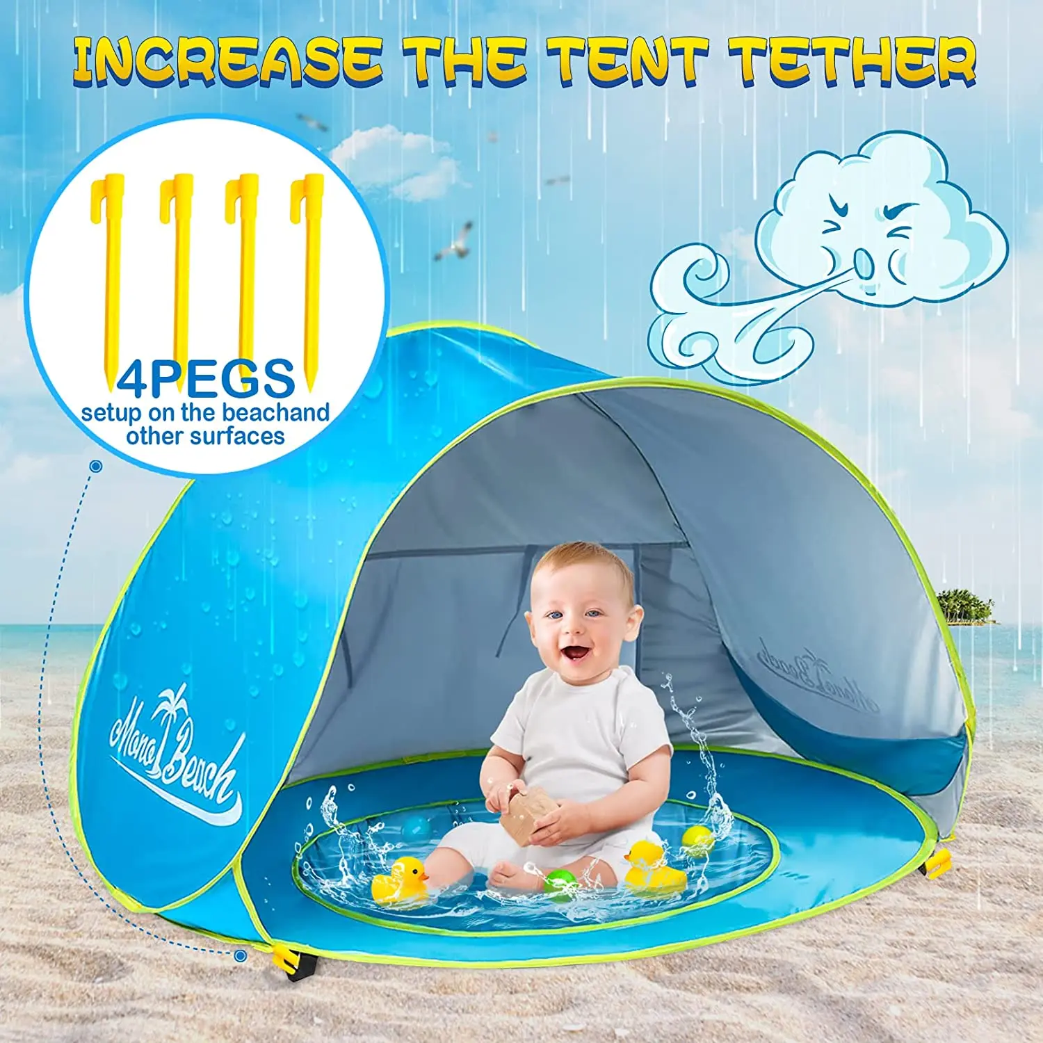 Baby Beach Tent Shade UV Protection Sun Shelter Infant Outdoor Toys Swimming Pool House toy tent beach tent children toy tent