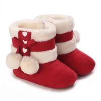 Winter Baby Cotton Shoes for Girls Plush and Thick Insulation Snow Boots Soft Soles Foot Protection Walking Shoes 3