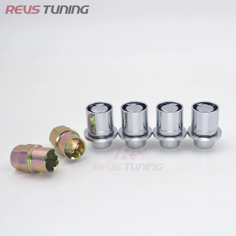 4PCS Chrome M12 1.5 37mm Steel Car Wheel Lock Nuts For Toyota