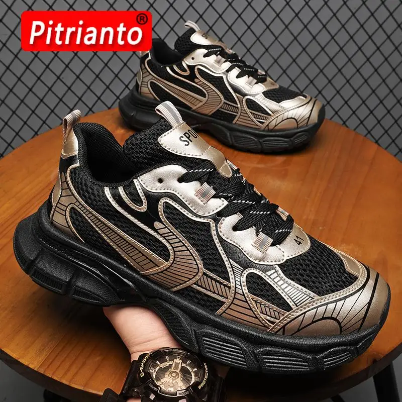 

New Men Casual Shoes Male Outdoor Jogging Trekking Sneakers Lace Up Breathable Shoes Men Comfortable Light Soft Hard-Wearing