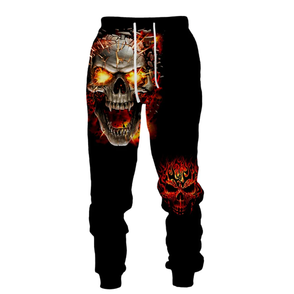 

Fashion Spring Outdoor Sports Pants Punk Style Skull 3D Printed Men's Pants Unisex Harajuku Street Leisure Sports Jogging Pants