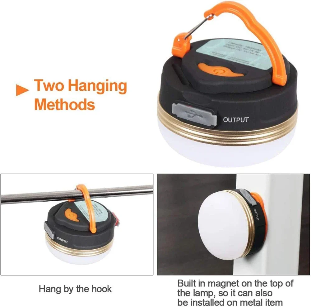 Outdoor LED Camping Lights 3 Modes MiNi Portable Tent Lamp USB Rechargeable Portable Lantern Waterproof Emergency Light camping light portable lanterns camping lamp camping lantern emergency lights