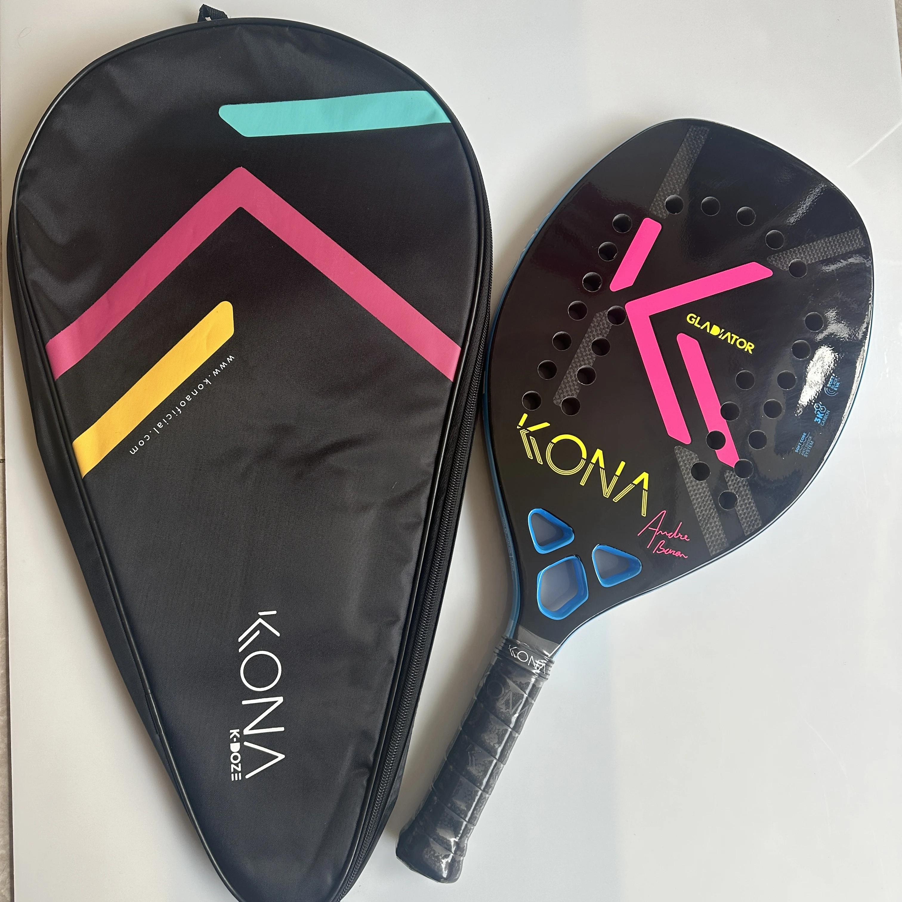 Beach Tennis Racket 3K Full Carbon Fiber Rough Surface Interlayer EVA Foam Opening or Hole in A Utensil Outdoor Sports Racquet tennis racket tennis racket set