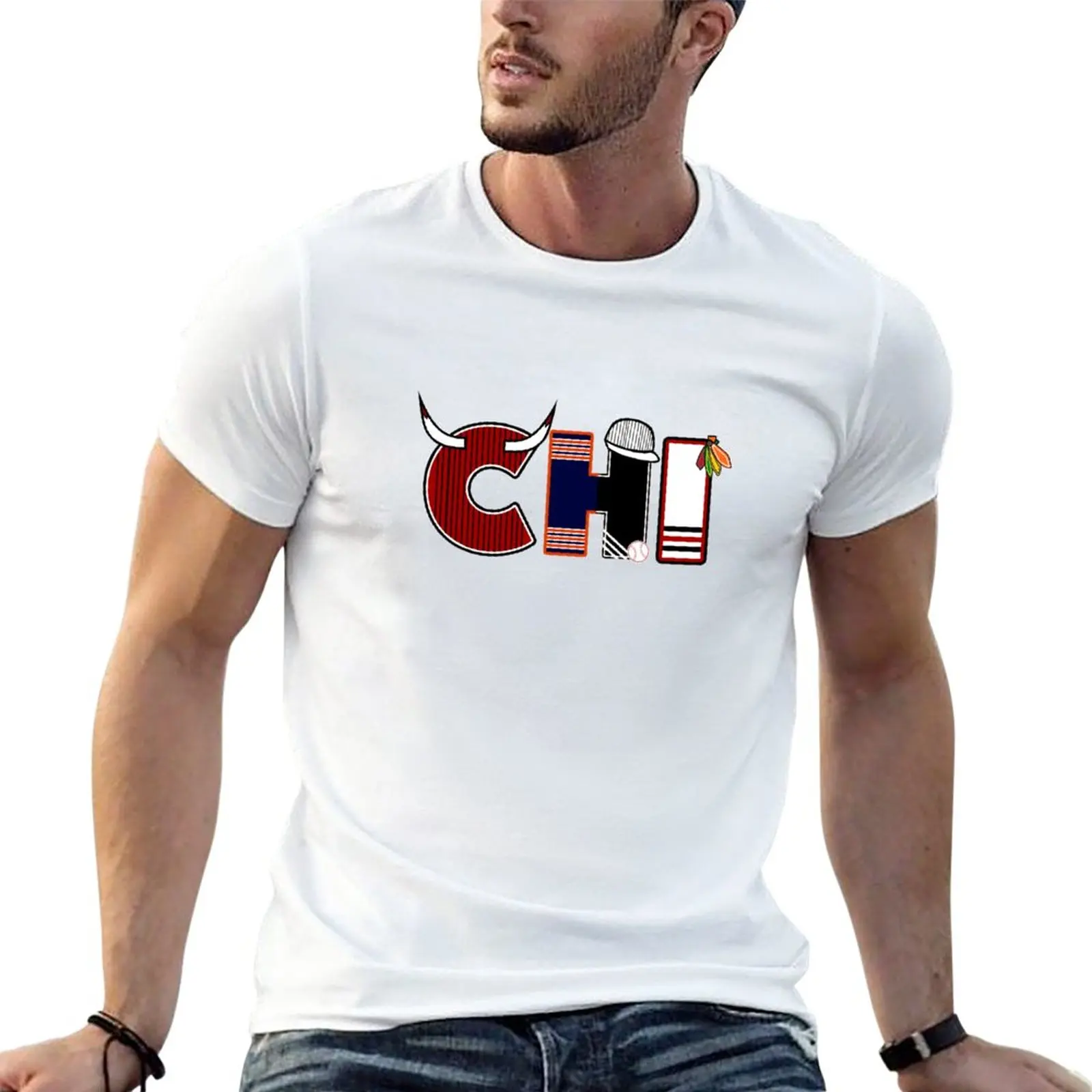 

Футболка мужская Тяжелая с рисунком, модная одежда Аниме в стиле Чикаго Сити, одежда в стиле хип-хоп