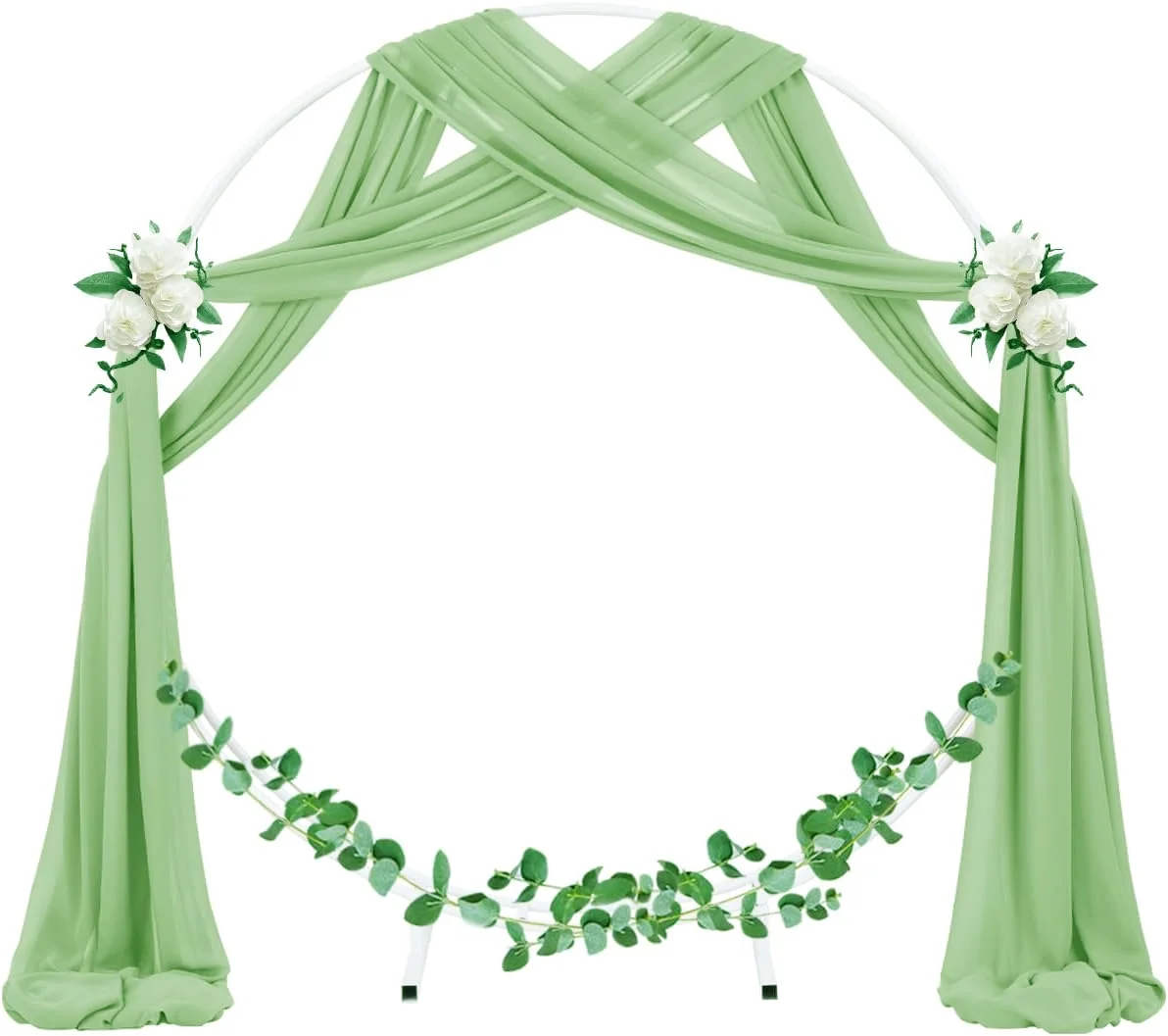 Wedding Arch Draping Fabric for Ceremony Reception Arch Decorations Chiffon Sheer Fabric Backdrop Curtains Party Bridal Shower