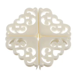 Set of 4 Soft Flower Pattern Corner Protectors (White)