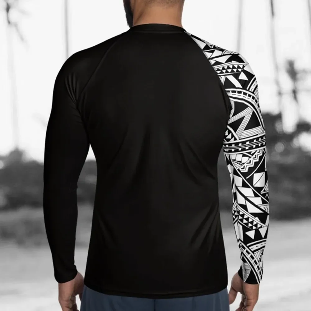 Men Rash Guard Surfing Diving Suits UV Protection Tights Rashguard Long Sleeve Swim Float Suit Swimming T Shirt Surf Clothes