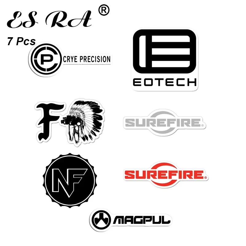 7 Pcs/Set Tactical Laptop Decals Car Stickers Skateboard Decoration Military Pegatinas Waterproof for Lugguage Bicycle Pitcher