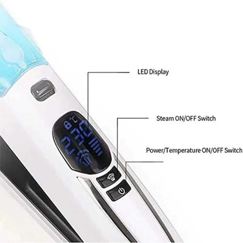 LCD Display Steam Hair Straightener PTC Heated Scalable Electric Hair Straightener Negative Ion Anti-scald
