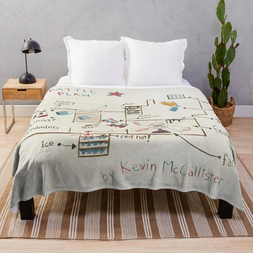 

Kevin's Battle Plan Throw Blanket Luxury Designer Blanket Stuffed Blankets