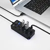 HUB USB 3.0 USB Splitter 2.0 4-in-1 USB Adapter Multi-Port Independent Power Switch Extender 30CM Cable 5
