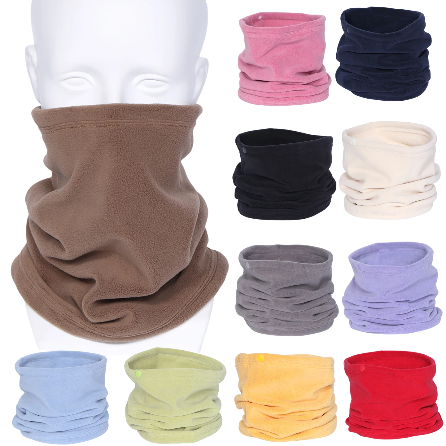 Winter Skiing Cashmere Warm Scarf Men and Women Outdoor Windproof Cold-proof Solid Gaiter Magic Headscarf Neck Cover