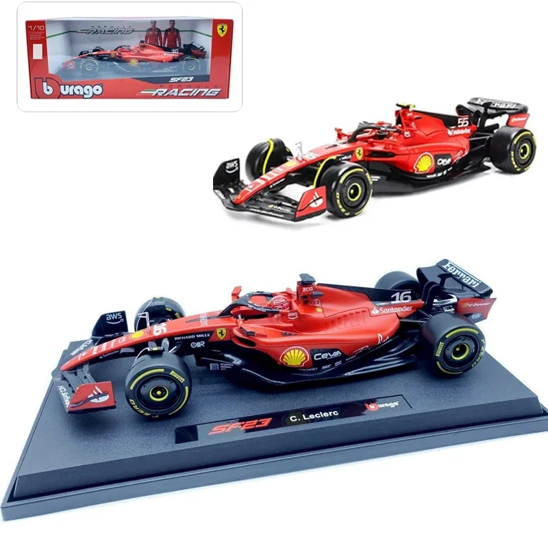 

Новинка 2023, модель автомобиля Bburago 1:18 F1 SF23 #55 #16 для команды Ferrari, гоночная модель из сплава, литой под давлением, коллекционная игрушка для соревнований