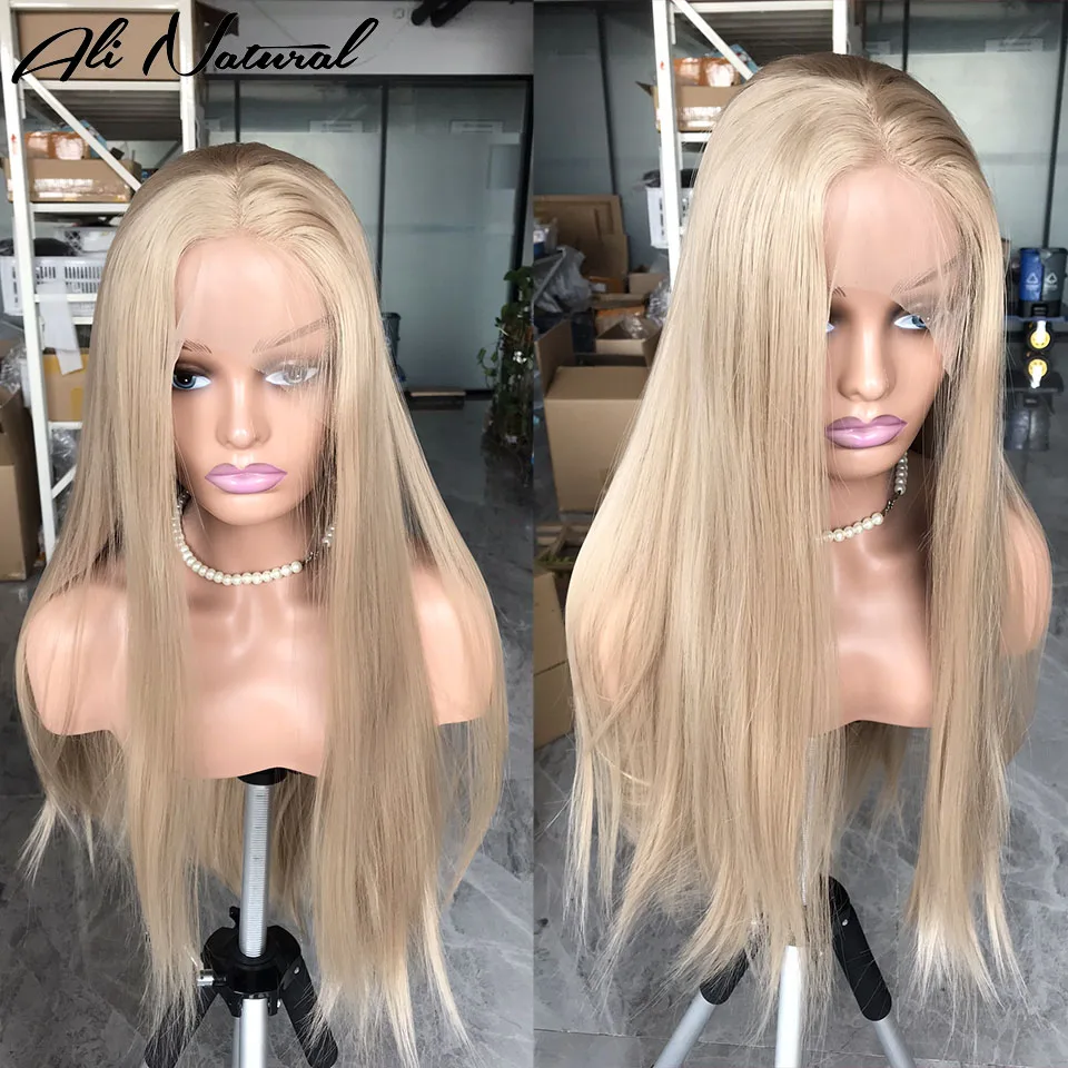 

Cosplay Synthetic Lace Front Wig 24 Inch Long straight Wig Brown Blonde Wig Synthetic Hair Wig For Black Women Lace Frontal Wig