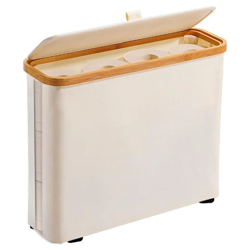 Toilet Paper Basket, Foldable Toilet Paper Storage Basket With Lid, Storage Rack