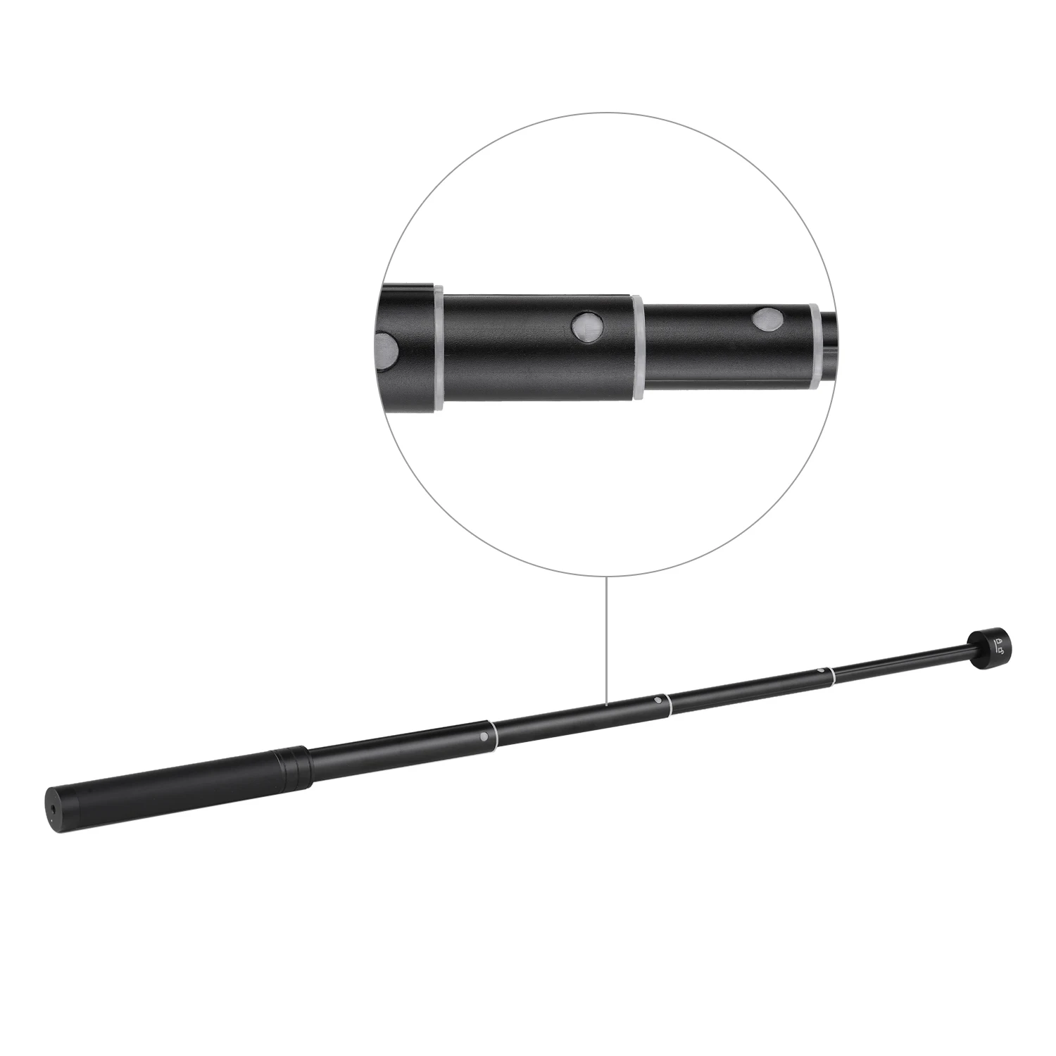 Perche d'extension réglable pour stabilisateur gimbal fixée à un gimbal, prête pour une utilisation en vidéo ou photo.