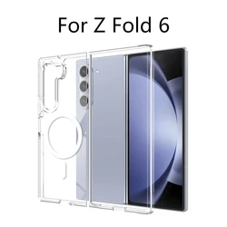 Versatile Wireless Magnetic Clear Case with MagSafe Compatibility (For Z Fold 6)