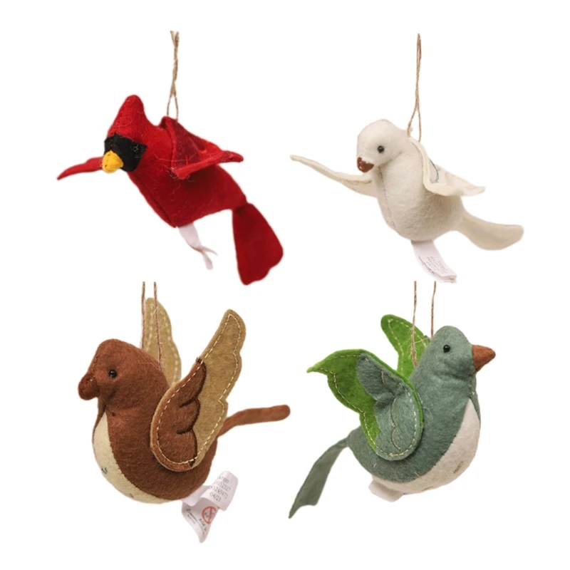 

4pc Christmas Ornaments New Year Decors Great for Home, Bar, and Offices Decorating Cartoon Bird Pendant Christmas Dropship