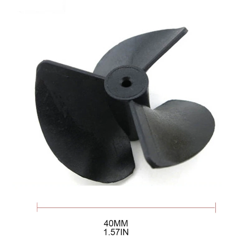 40mm Diameter 2mm Shaft 3-blades Propellers RC Model Boat Parts Nylon Paddles images - 6