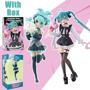 21cm Hatsune Miku Anime Figure Fashion Subclture Miku Action Figure PVC Collection Model Kawaii Girl Doll Toy Christmas Gift