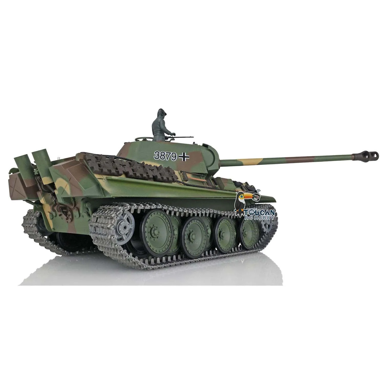 Toys Heng Long 1/16 Scale 7.0 RC Tank 3879 Upgraded German Panther G RTR Metal Tracks Remote Control Car for Boys TH17488-SMT4 5