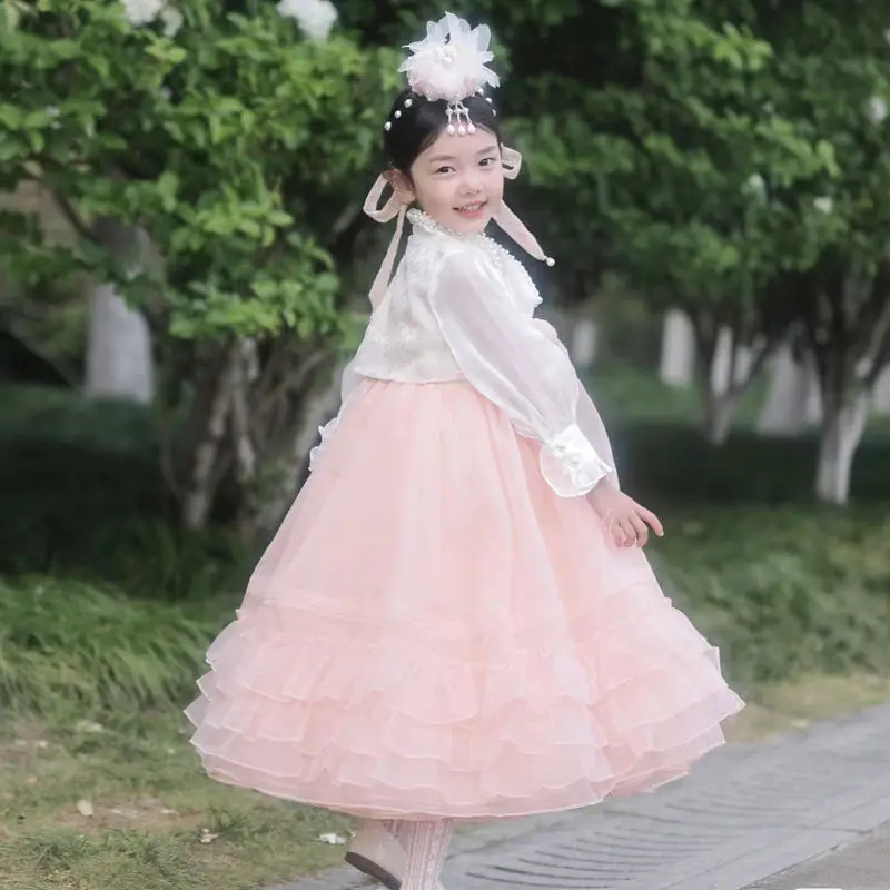 2025 Girl Korean Hanbok Dress Children's Spring and Autumn