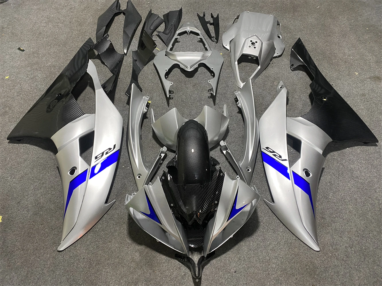

Motorcycle fairing kit for Yamaha R6 08-16 YZF600 2008 2009 2010 2011 2012 2013 2014 2015 2016 Fairing blue carbon fiber paint