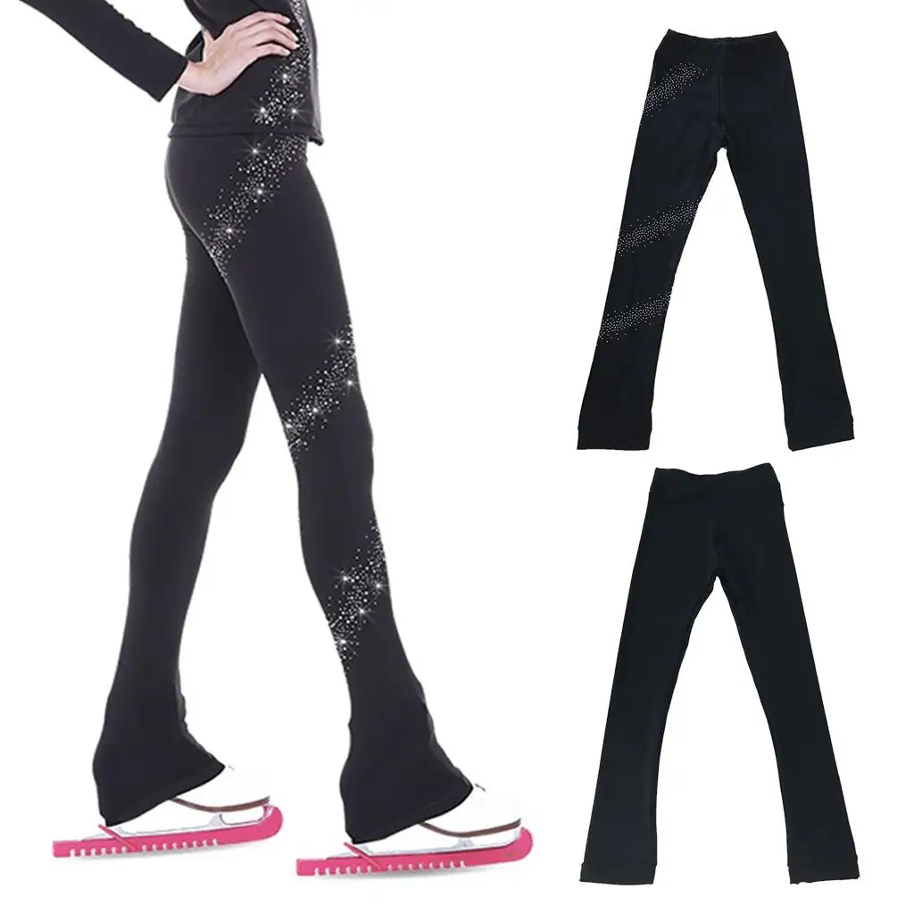 Performance Figure Skating Long Compression Ice Skating Leggings for Girls Women Ladies Traing Practice