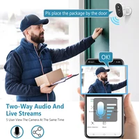 ANRAN-Caméra de sécurité domestique sans fil, batterie aste 2K, WiFi 2.4G, PIR ,IP65, fonctionne avec l'application ANRAN 4
