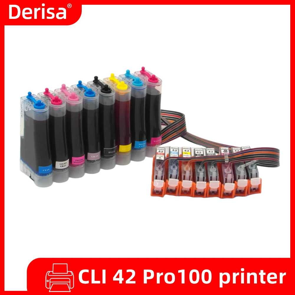 

CLI 42 cli42 Ink System Compatible For CANON PIXMA Pro-100 PRO-100S Printer Pro100 Ink Cartridge CISS CLI-42