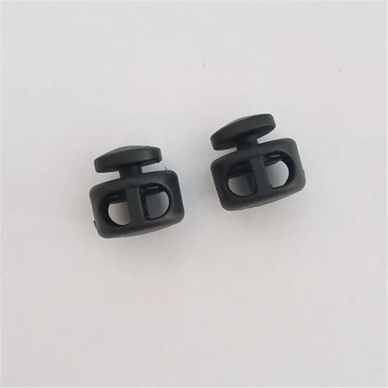 10 teile/los 2 Loch Toggle Clip Stopper Schnürsenkel Schnur Schnallen Tasche Teile Zubehör Multi Farben Kunststoff Paracord Cord Lock Clamp – Detail 7