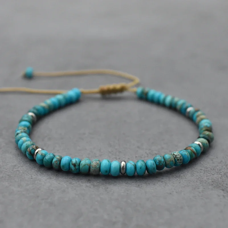 Pulsera De Cristal De Labradorita: Pulsera Elástica Con Piedras Preciosas Pulidas - España