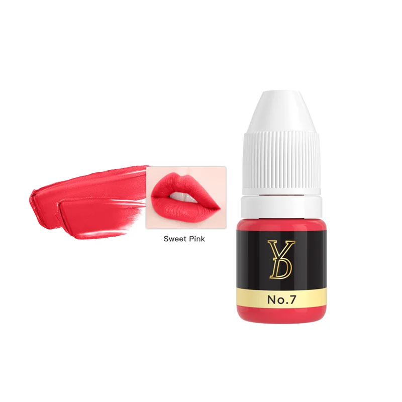 3ML Semi Permanent Makeup Tattoo Lips Eyebrows Eyeliners Pigments 10 Colors Sample Inks Tattoo Women Beauty Supplies