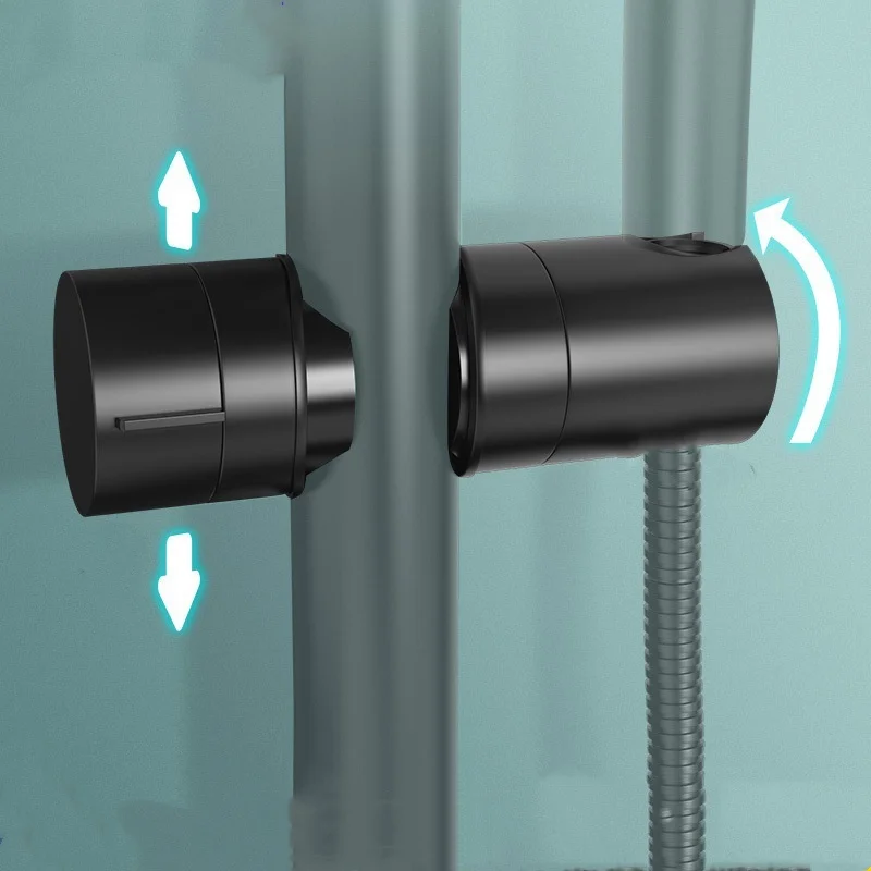 Showerhead Holder Shower Bracket Shower Holder Shower Head Bracket Base Adjustable Lifting Rod Shower Slide Rail Bar Holder Clamp Bracket No Punching Bathroom Accessorie