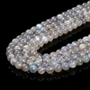3A Natural Gray Moonstone Irisation Shiny Labradorite Fine Gems 4 6 8 10mm For Jewelry Making Diy Necklace Bracelet Accessory 2