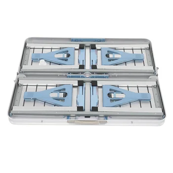 Outdoor camping dining table aluminum alloy one-piece folding table and chairs 6