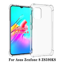 Transparent Air Cushion Shockproof Silicone TPU Back Cover Case for Asus Zenfone 8 (Clear)