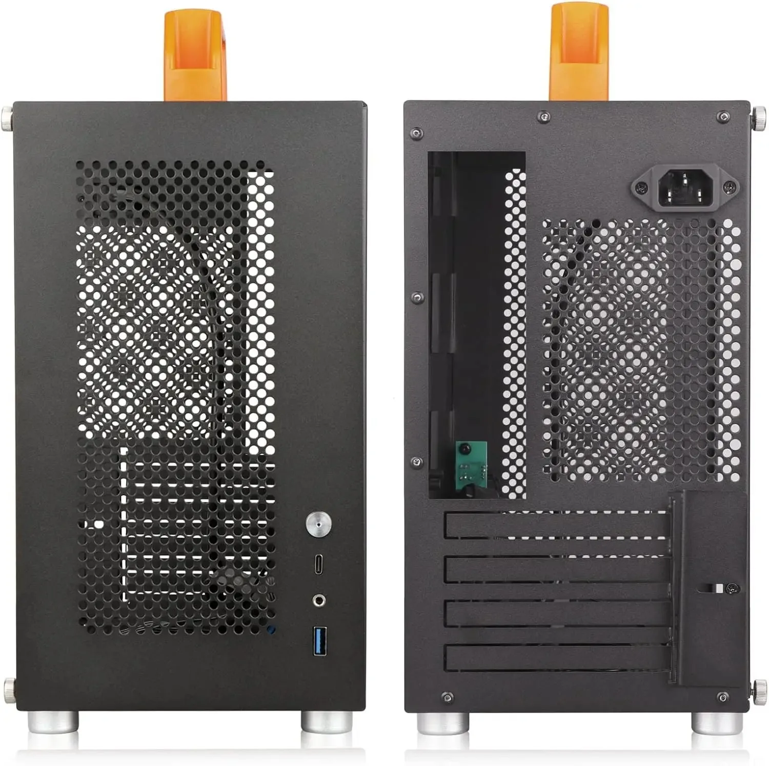 M-ATX 케이스 미니 타워 게이밍 PC 케이스 핸들 포함 ITX MATX SFF 섀시 타입-C 지원 데스크탑 게이밍 소형 휴대용 섀시