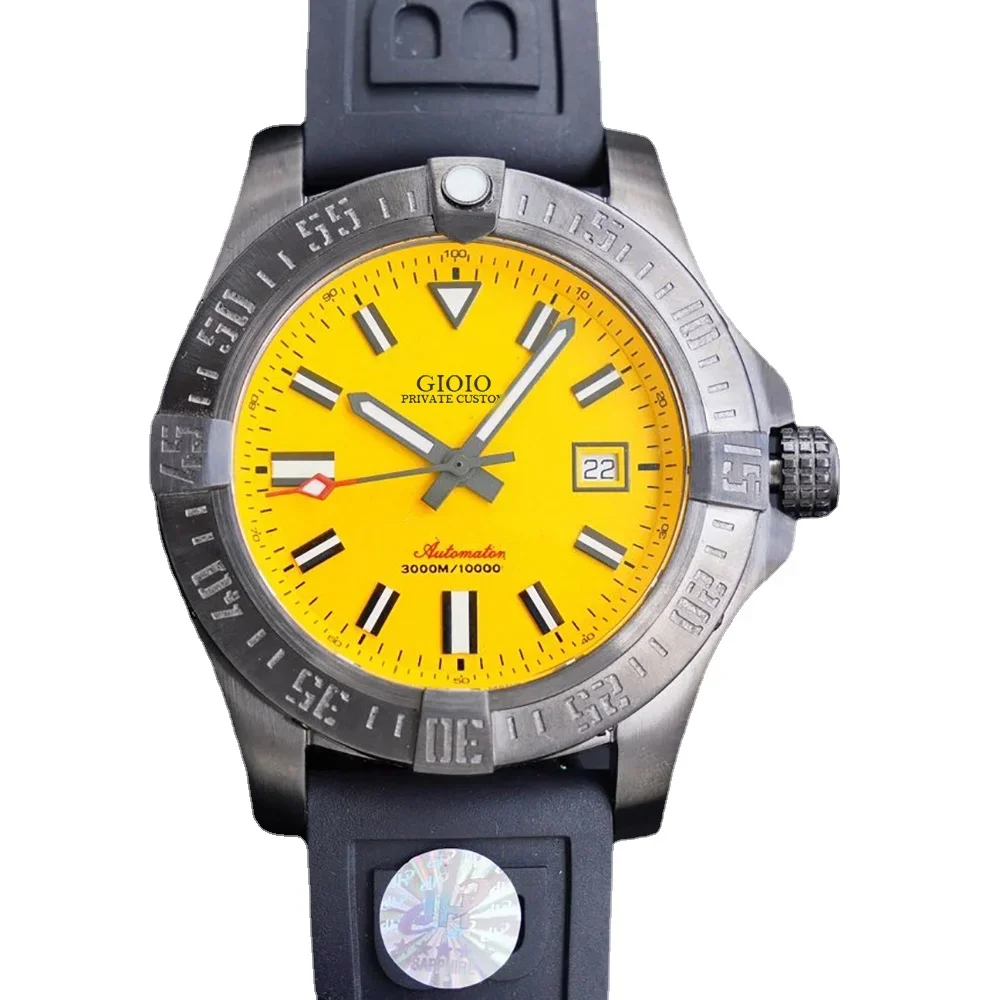 

automatic mechanical avenger black rubber wolf watch
