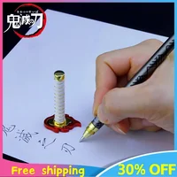 New 20cm Demon Slayer Sword Rengoku Kyoujurou Carbon Pen Alloy Katana Anime Peripherals Weapon stylish Model Festival Gifts Toys 1