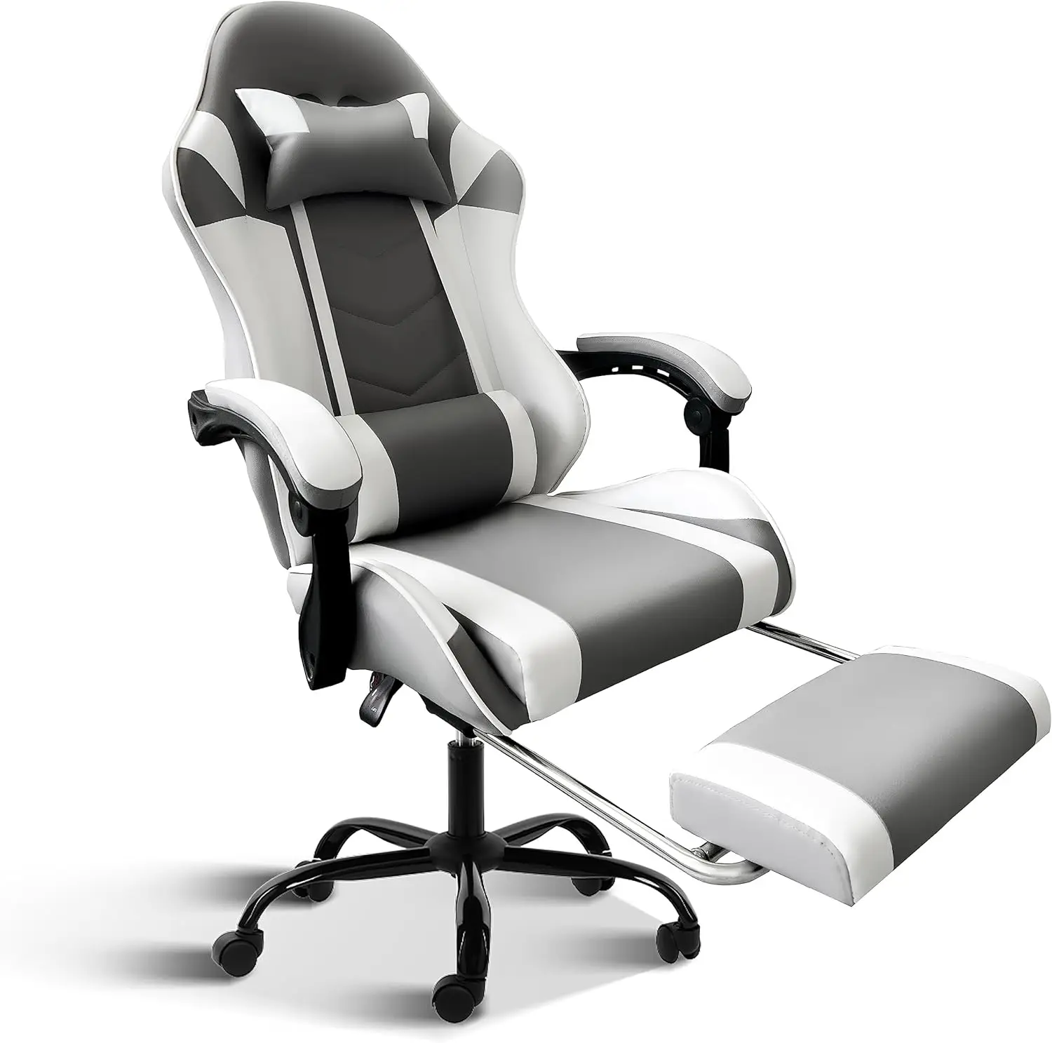 Grey White Footrest