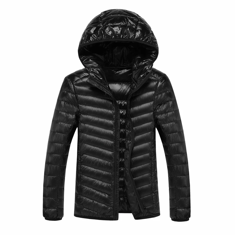 New Men Winter Jacket Ultra Light 90% White Duck Down Jackets Casual Portable Winter Coat for Men Down Parkas Plus Size NF0A3C6E