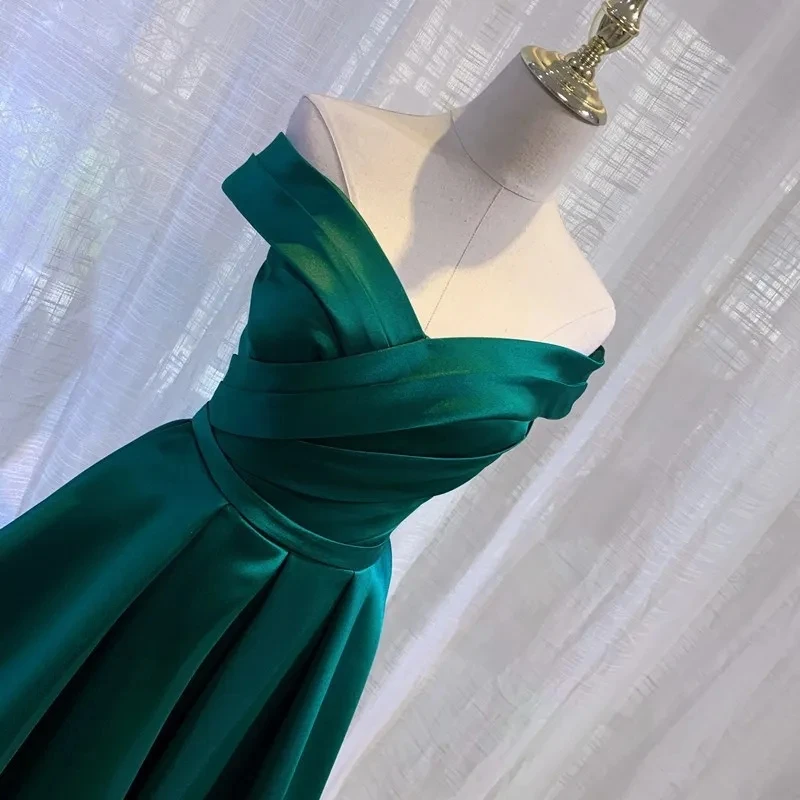 Vintage Off The Shoulder Evening Dresses Long Satin Prom Dress Elegant Women Formal Gowns Wedding Dress Party Customized