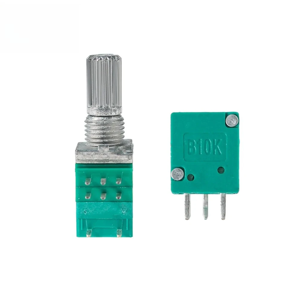 5PCS RK097N Dual 8 Pin Potentiometer 15mm Shaft B10K B5K B20K B50K B100K for Audio Amplifier Sealed Potentiometers Resistor