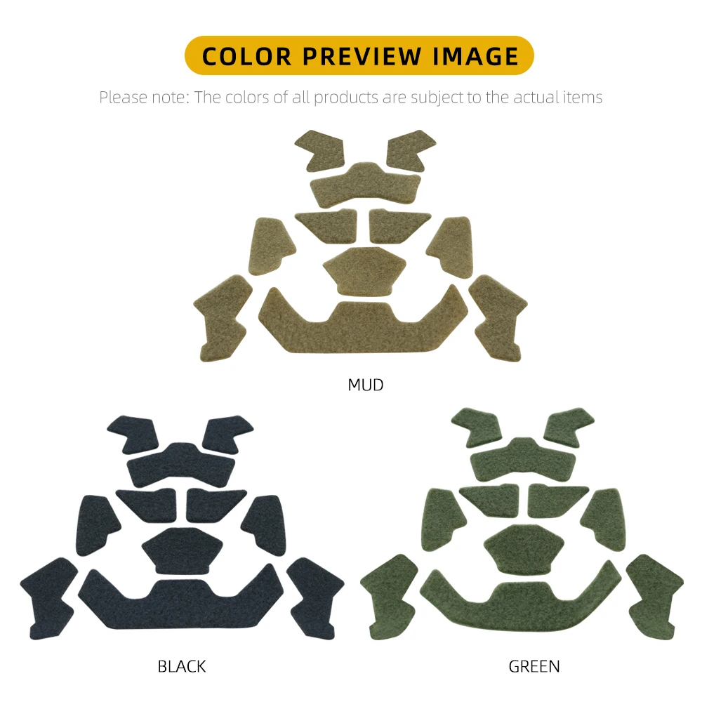 BOOIU 11 Teile/satz Taktische Helm Magie Aufkleber Klettverschlüsse FAST Airsoft Helm Polsterung Aufkleber Universal Band Helm Zubehör – Detail 6