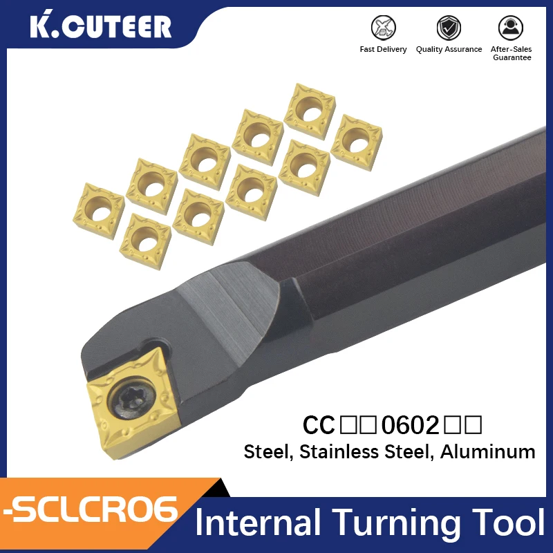S06K-SCLCR06 S08K-SCLCR06 S12M-SCLCR06 S16Q-SCLCR06 내부 선삭 공구 홀더 CCMT 초경 삽입 선반 절삭 공구 세트