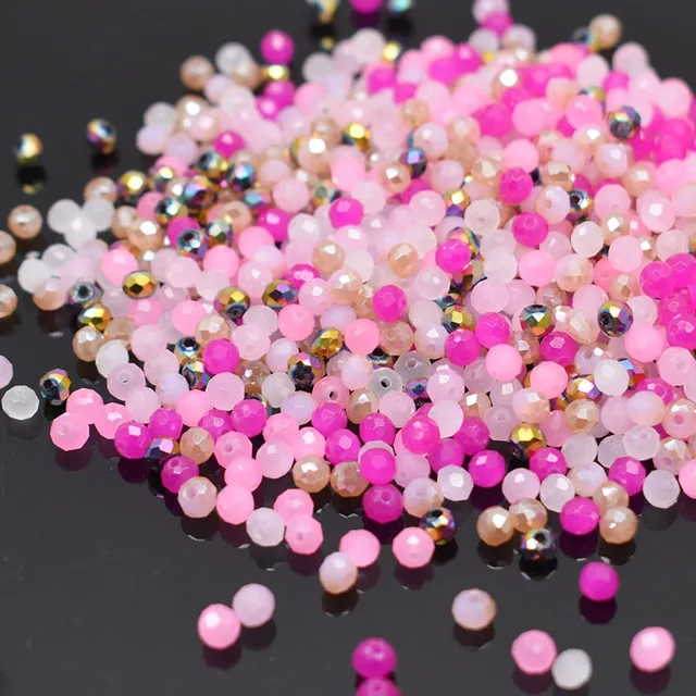Crystal Beads For Bag Making New Mixed-color 4mm 200pcs/bag