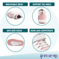 أحذية رياضية للأطفال من Princepard مع دعم للكاحل، أحذية كاجوال لتقويم العظام باللون الوردي والأزرق للأولاد والبنات مع نعل داخلي تصحيحي للأقدام المسطحة 2